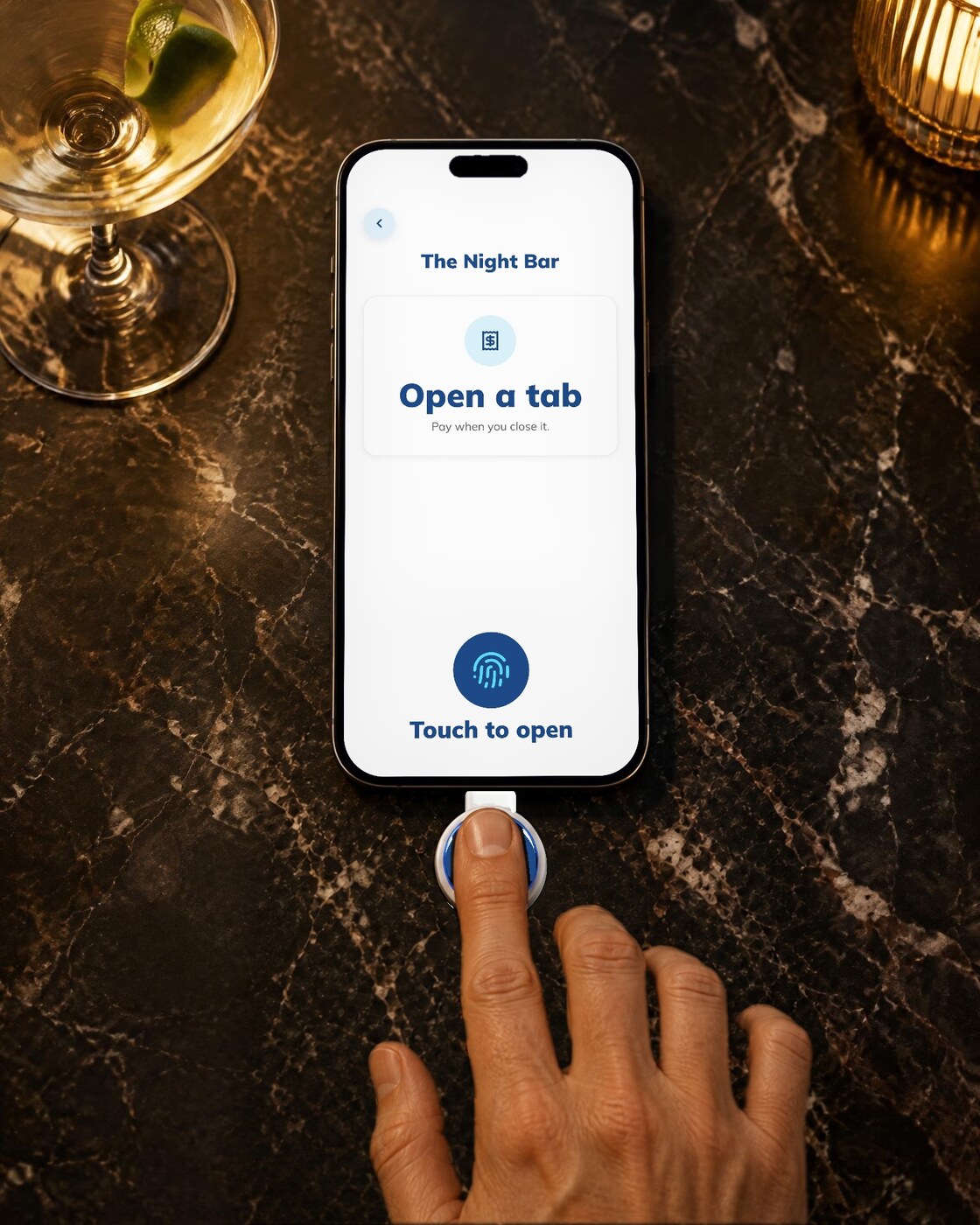 Opening a tab at a bar with the OVE Sensor